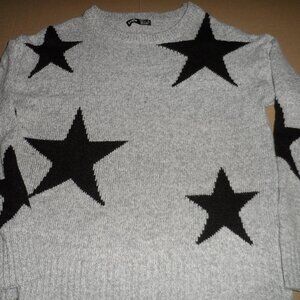 Shein Junior size Medium -Star Sweater- Long Sleeve Knit Pullover-